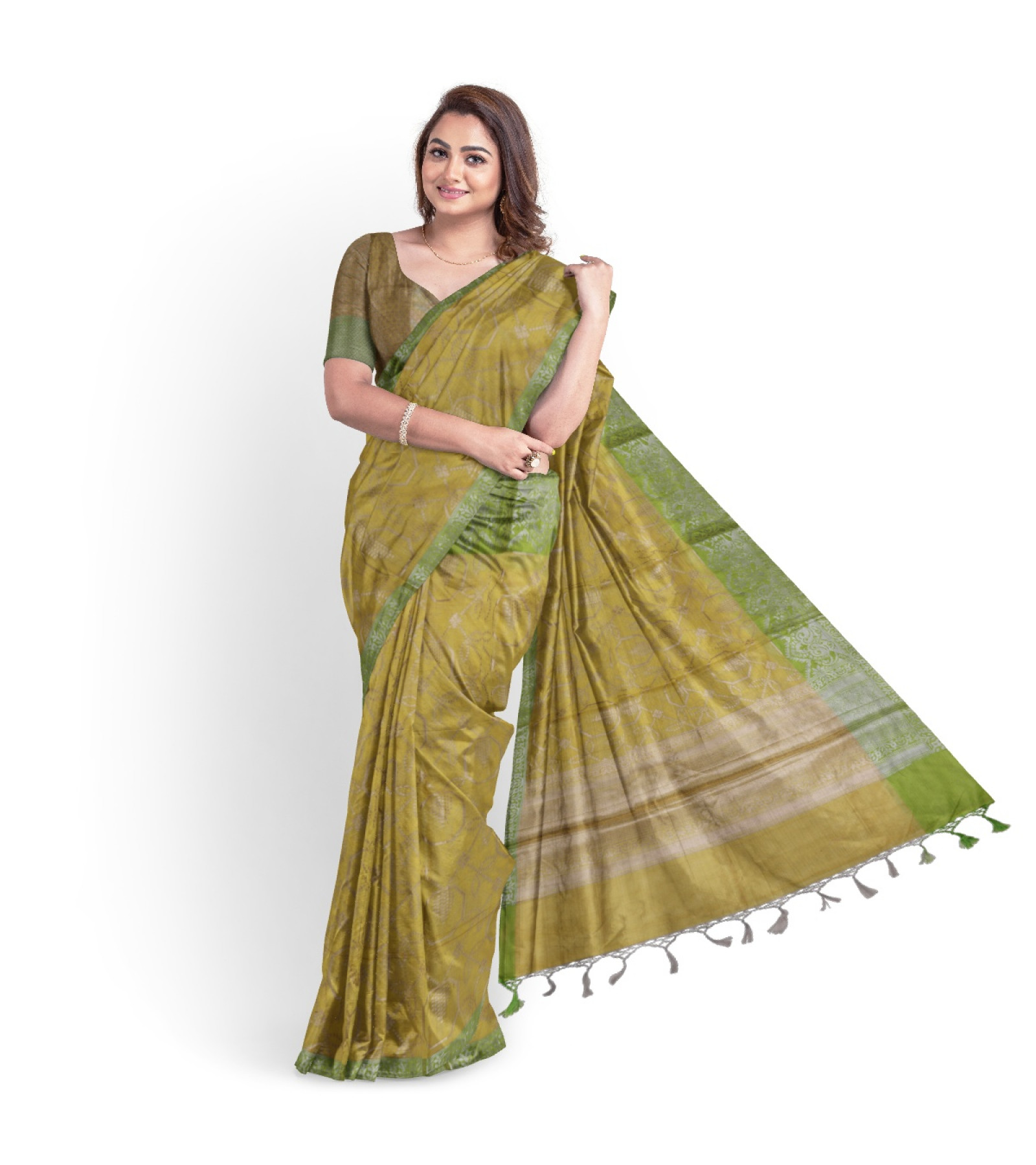 Exclusive Light Yellow Silk Kanchipuram Silk Saree